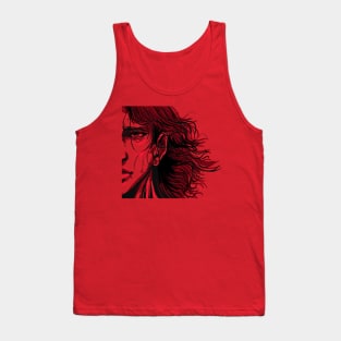 pop art Cool manga face man design Tank Top